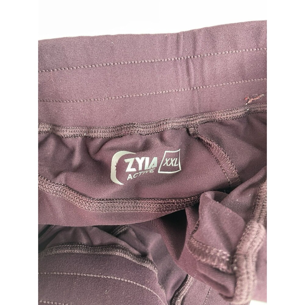 Zyia Active Pants 2XL, Maroon, Drawstring, Logo, Yoga, Pilates, - Picture 5 of 10